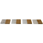 Load image into Gallery viewer, Home Basics Bamboo and Absorbent Decorative Beverage  Square  Marble Coasters, (Set of 4) $5.00 EACH, CASE PACK OF 16
