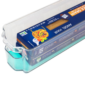 Home Basics 4" x 15"  Multi-Purpose Plastic Fridge Bin with Rubber Lining, Turquoise $3 EACH, CASE PACK OF 12