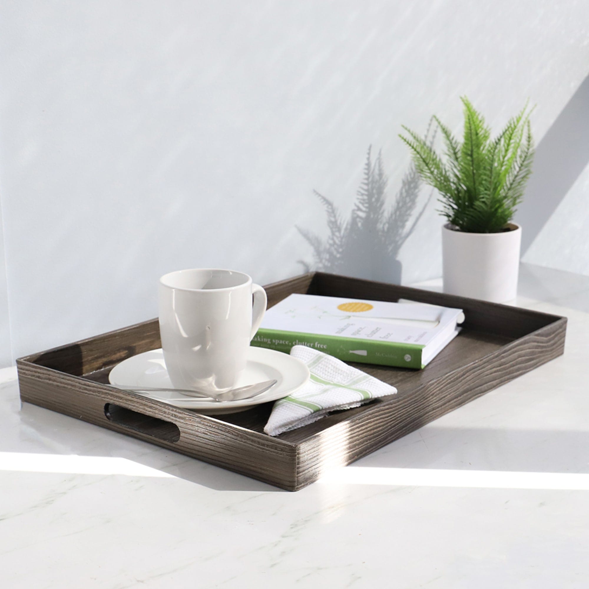 Home Basics Wood-Like Serving Tray, Ash
 $12.00 EACH, CASE PACK OF 6