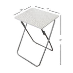 Load image into Gallery viewer, Home Basics Metallic Multi-Purpose Foldable Table, Silver $15.00 EACH, CASE PACK OF 6
