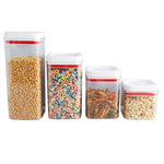 Load image into Gallery viewer, Home Basics 4 Piece Twist N’ Lock Square Canister Set $25.00 EACH, CASE PACK OF 6

