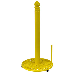 Home Basics Sunflower Free-Standing Cast Iron Paper Towel Holder with Dispensing Side Bar, Yellow $8.00 EACH, CASE PACK OF 3
