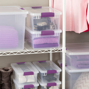 Sterilite 15 Qt Clear Latching Storage Container Organizing Box