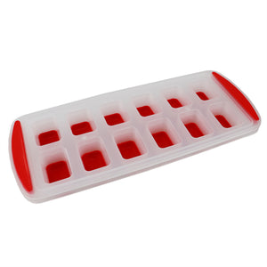 Home Basics Pop-Out 12 Compartment Rectangle Plastic Ice Cube Tray - Assorted Colors