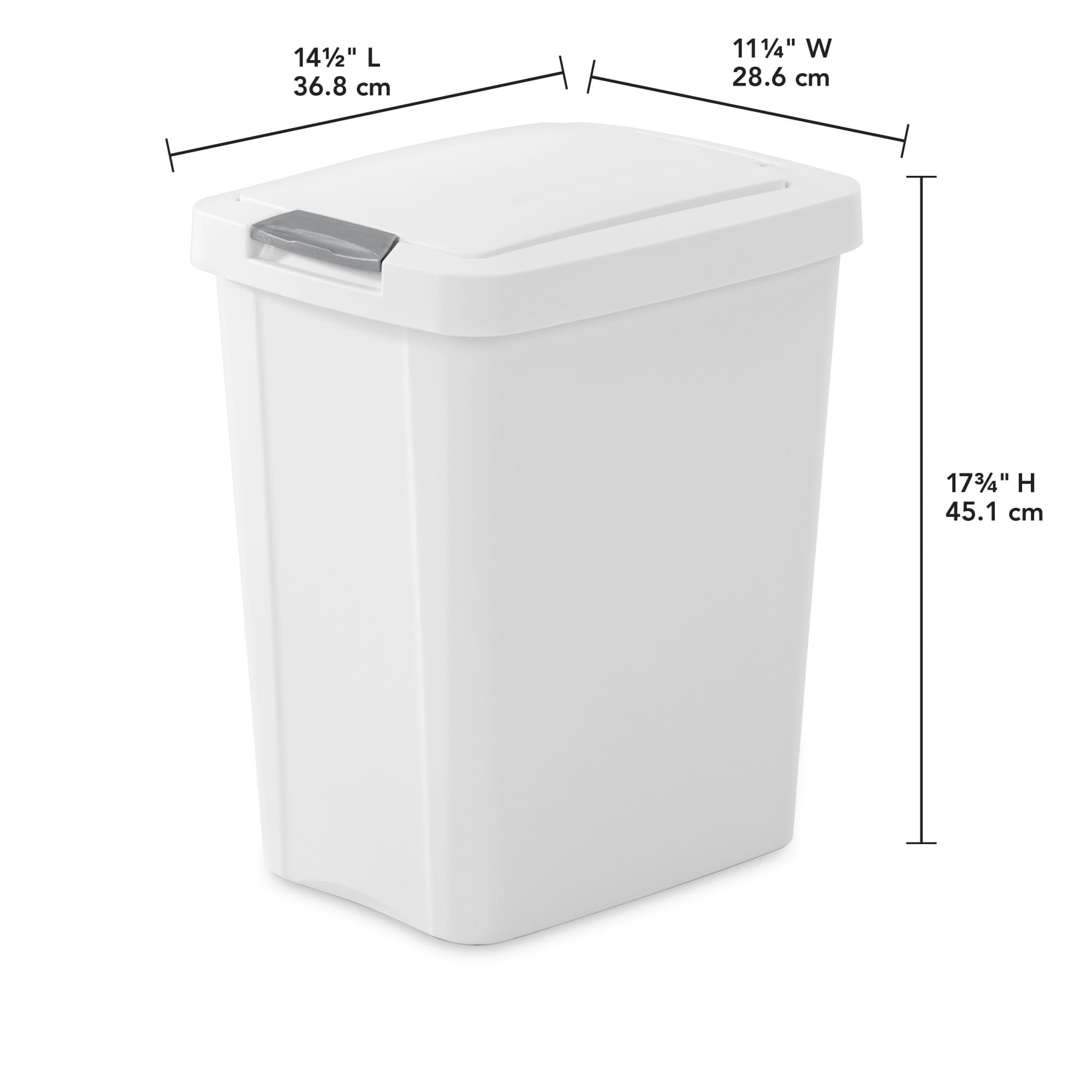 Sterilite  7.5 Gallon / 28 Liter TouchTop™ Wastebasket White $15.00 EACH, CASE PACK OF 4