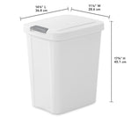 Load image into Gallery viewer, Sterilite  7.5 Gallon / 28 Liter TouchTop™ Wastebasket White $15.00 EACH, CASE PACK OF 4
