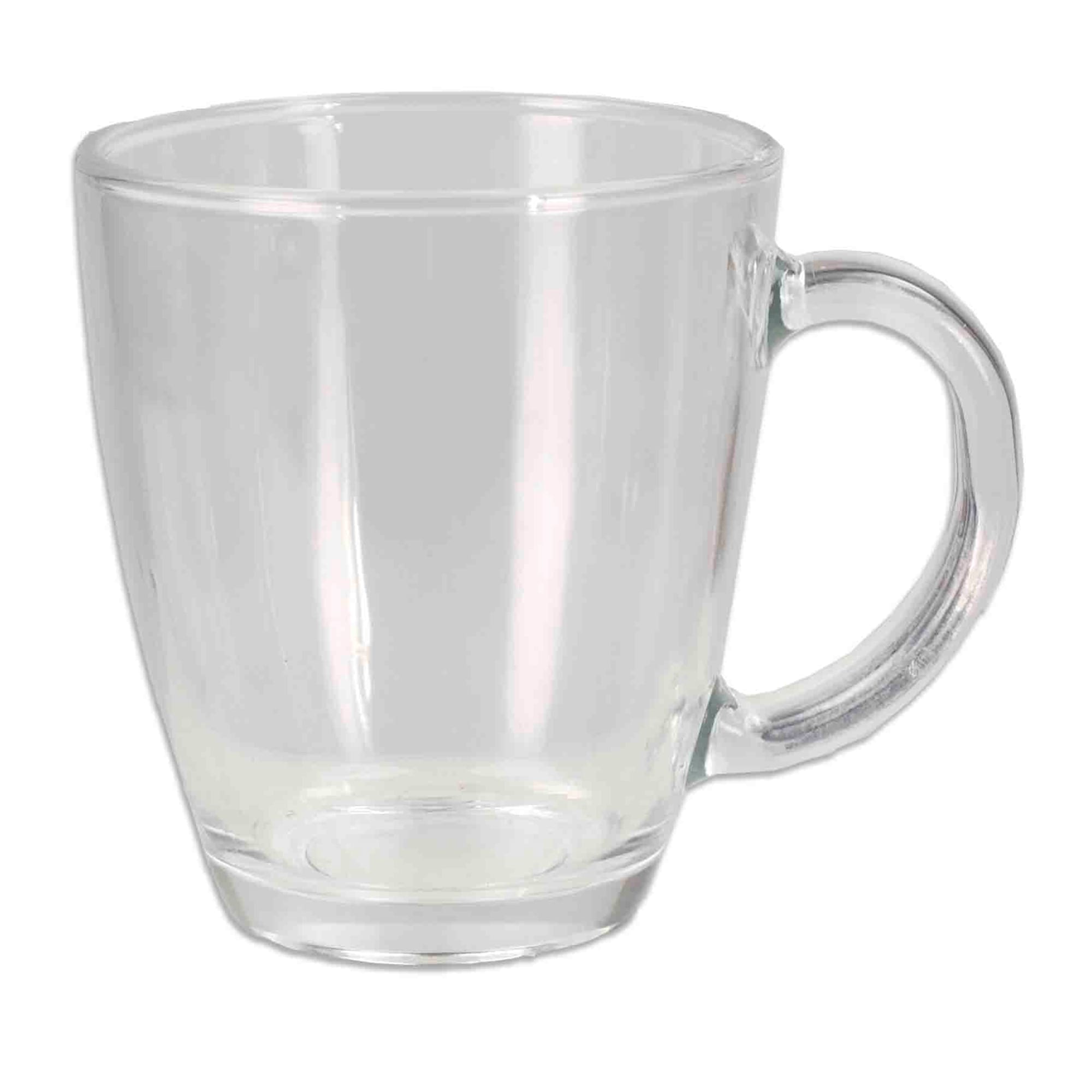 Home Basics Tapered Glass Mug with Thick Handle, Clear $1.50 EACH, CASE PACK OF 36