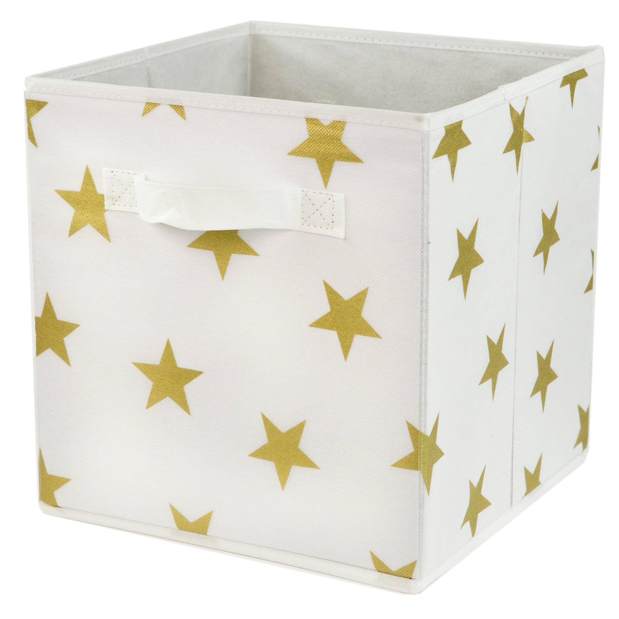 Home Basics Metallic Storage Bin, Gold - Assorted Colors