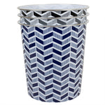 Load image into Gallery viewer, Home Basics Chevron 5 Liter Open Top Compact Decorative Round Waste Bin - Assorted Colors
