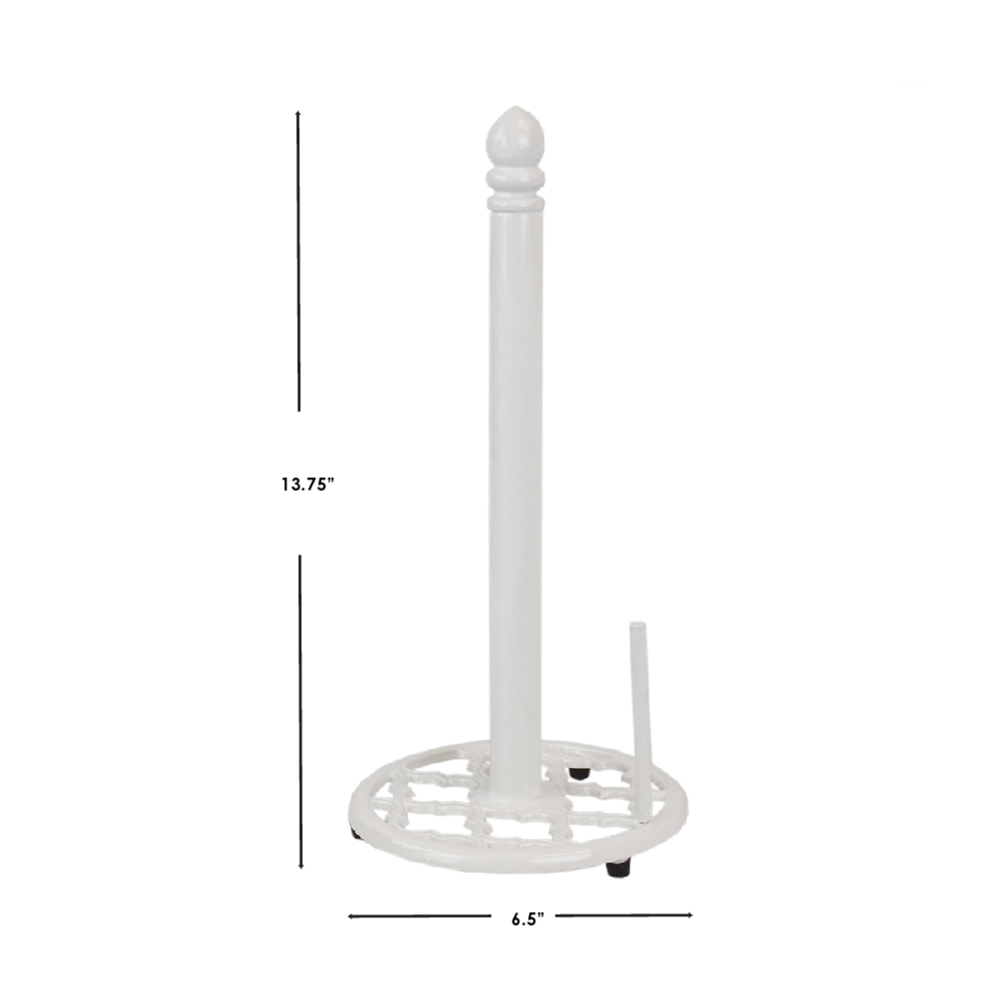 Home Basics Lattice Collection Cast Iron Paper Towel Holder, White $8.00 EACH, CASE PACK OF 3