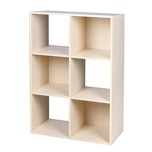 Home Basics Open and Enclosed  6 Cube MDF Storage Organizer, Oak $40 EACH, CASE PACK OF 1