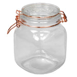 Load image into Gallery viewer, Home Basics Medium Glass Pickling Jar with Rose Gold Clamp $3 EACH, CASE PACK OF 12

