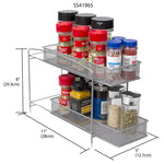 Load image into Gallery viewer, Home Basics 2 Tier Mesh Steel Helper Shelf with Removable Sliding Baskets, Silver $10 EACH, CASE PACK OF 6
