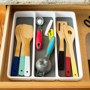 Home Basics Utensil Tray with Rubber Lined Compartments $6.00 EACH, CASE PACK OF 12