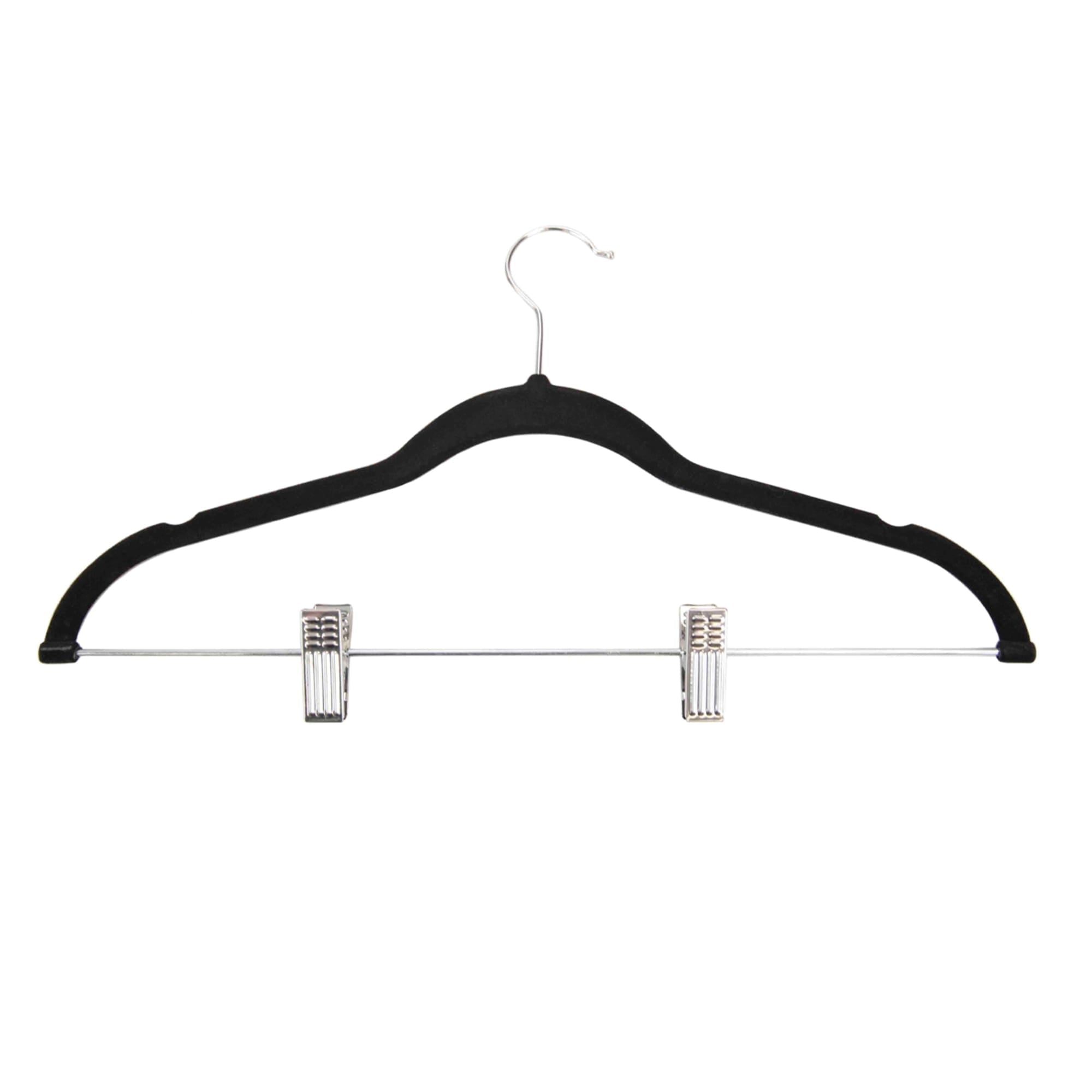 Home Basics Velvet Hangers With Clips, (Pack of 5), Black $4.00 EACH, CASE PACK OF 12