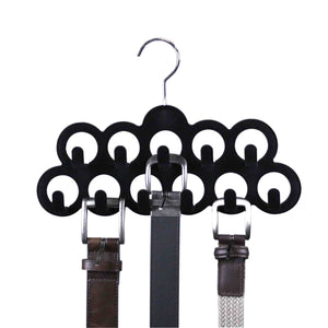 Black Velvet Scarf Hanger with Chrome Hook, 11-Hook Organizer for Scarves, Belts, Jewelry and Accessories $3.00 EACH, CASE PACK OF 24