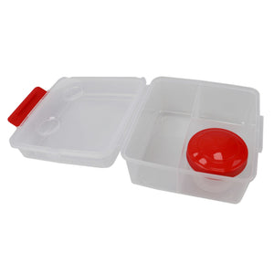 Home Basics Locking Multi-Compartment Plastic Lunch Box with Small Food Storage Container, Red $4 EACH, CASE PACK OF 12