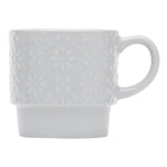 Load image into Gallery viewer, Home Basics Embossed Daisy 4 Piece Stackable Mug Set with Stand
 $10.00 EACH, CASE PACK OF 6
