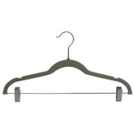 Load image into Gallery viewer, Home Basics Non-Slip Velvet Hangers With Adjustable Metal Clips, (Set of 5), Grey $5 EACH, CASE PACK OF 12
