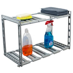 Load image into Gallery viewer, Home Basics 2 Tier Adjustable Multi-Functional Plastic Under Sink Organizer, Grey $10.00 EACH, CASE PACK OF 8

