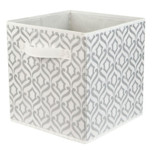 Home Basics  Metallic Storage Bin, Silver - Assorted Colors