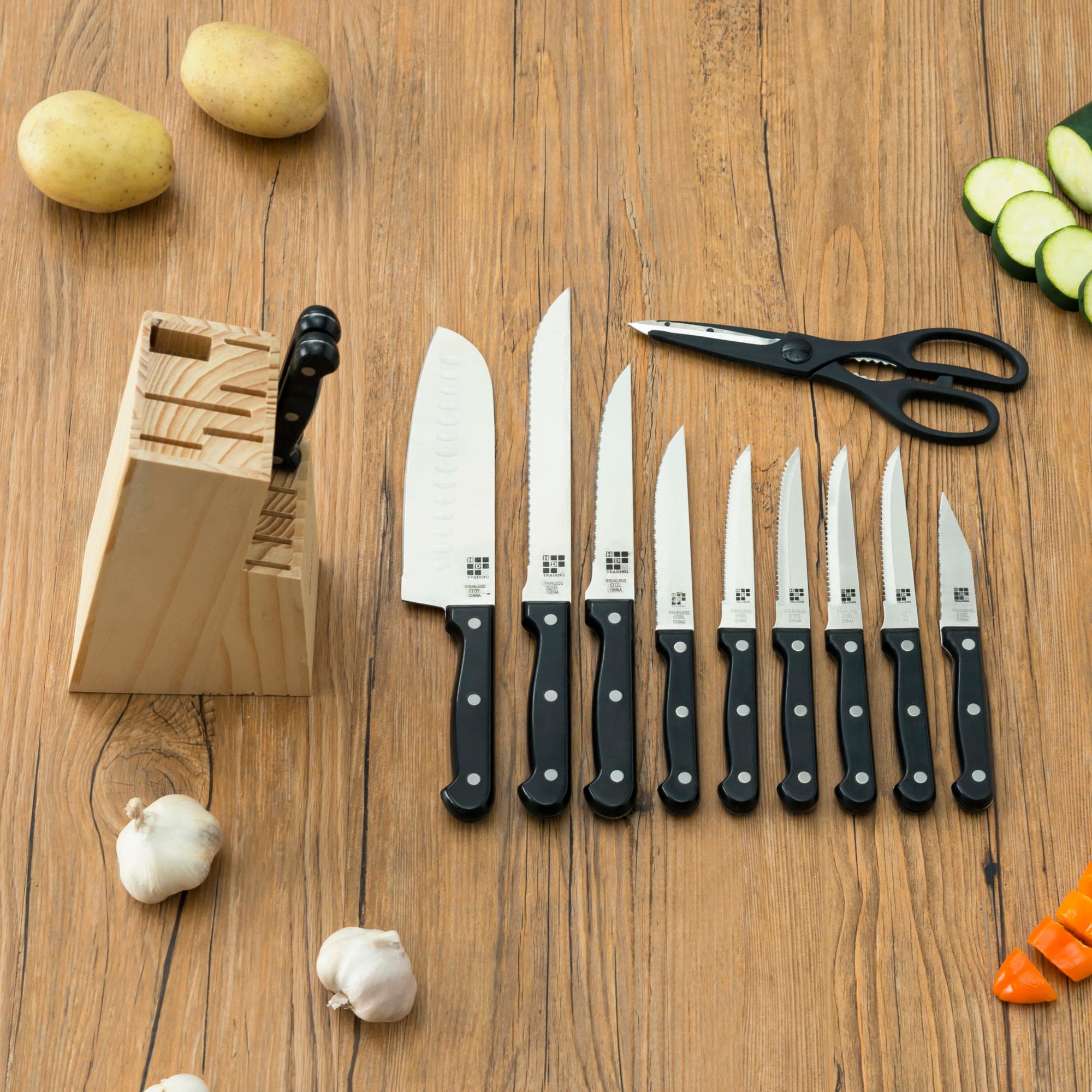Chicago Cutlery Essentials 15-Piece Kitchen Knife Set with Wood