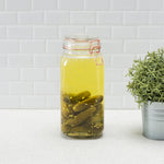 Load image into Gallery viewer, Home Basics X-Large Glass Pickling Jar with Rose Gold Clamp $4.00 EACH, CASE PACK OF 12
