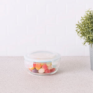 Home Basics 21 oz. Round Borosilicate Glass Food Storage Container $4 EACH, CASE PACK OF 12