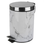 Load image into Gallery viewer, Home Basics Faux Marble 3 Liter Waste Bin, White $8.00 EACH, CASE PACK OF 6

