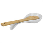 Load image into Gallery viewer, Home Basics Ceramic Spoon Rest, White $4.00 EACH, CASE PACK OF 12
