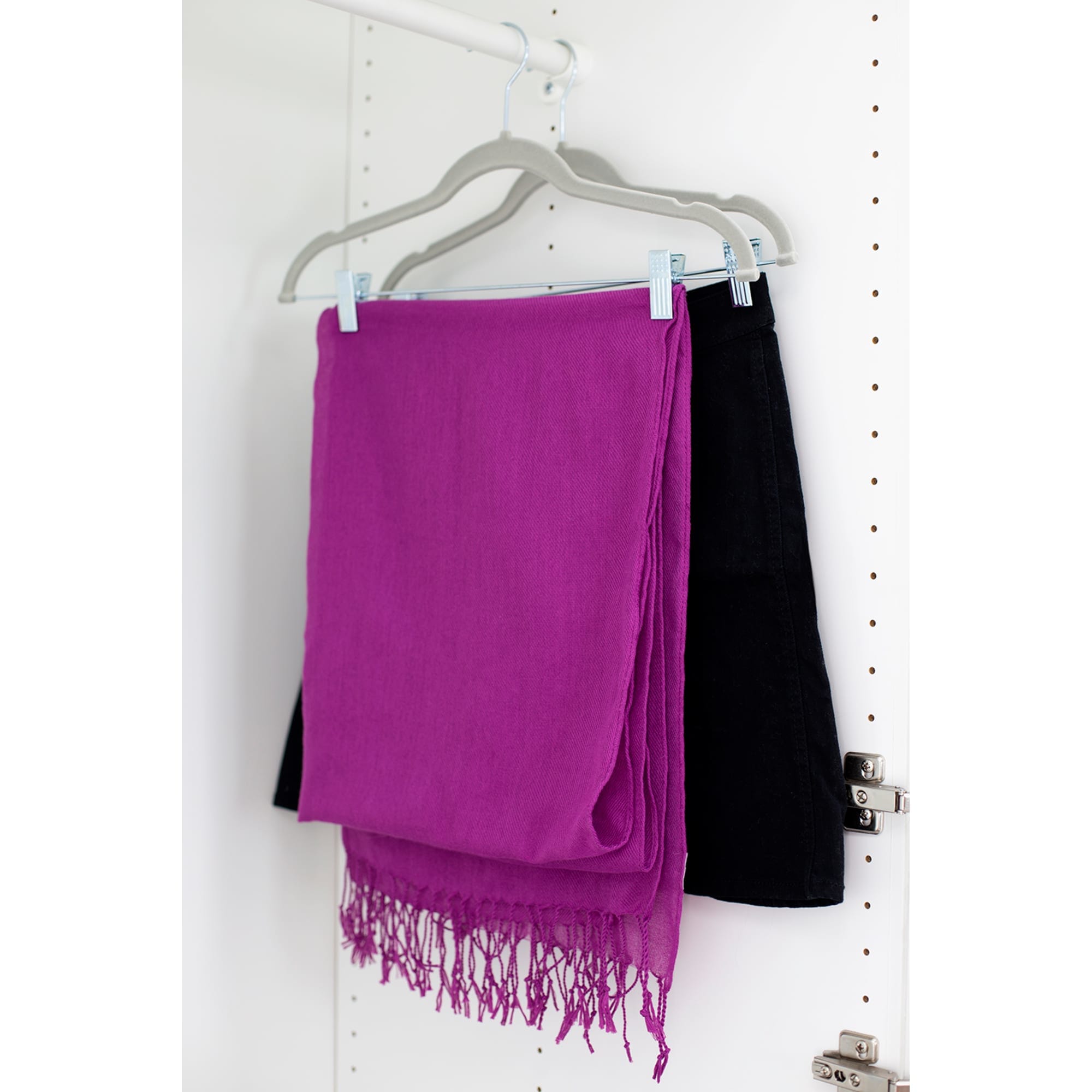 Home Basics Non-Slip Velvet Hangers With Adjustable Metal Clips, (Set of 5), Grey $5 EACH, CASE PACK OF 12