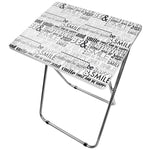Load image into Gallery viewer, Home Basics Happy Multi-Purpose Foldable Table, Black/White $15.00 EACH, CASE PACK OF 6
