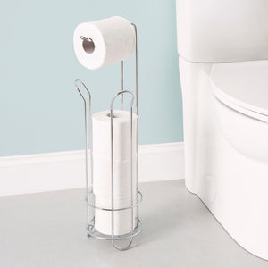 Home Basics Free-Standing Heavy Duty Sleek  Dispensing Toilet Paper Holder, Chrome $15.00 EACH, CASE PACK OF 6