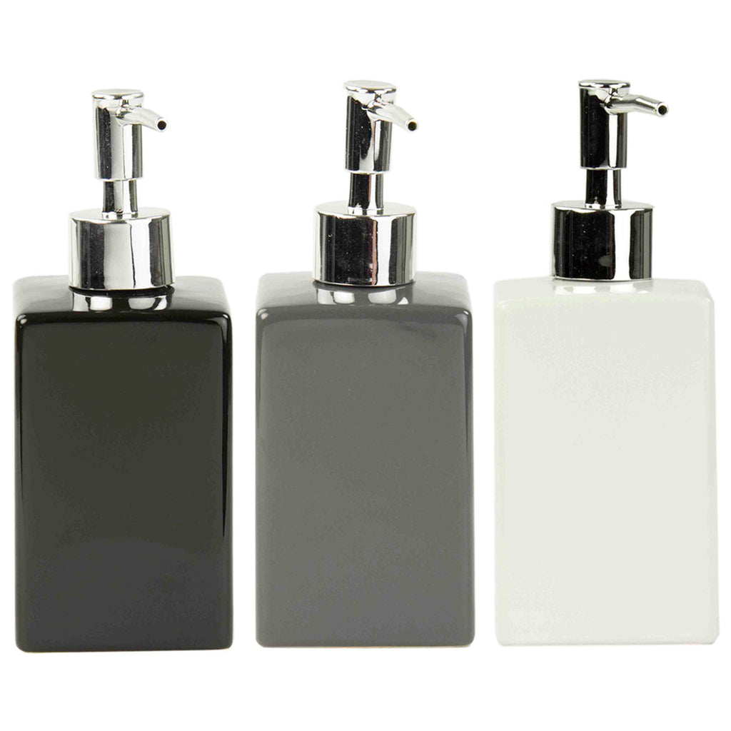 Home Basics Ceramic Soap Dispenser Square - Assorted Colors