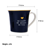 Load image into Gallery viewer, Home Basics Happiness Collection Bone China 12 oz. Novelty Mug - Assorted Colors
