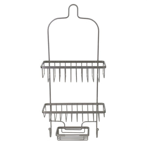 Over-the-shower Rust Resistant Hanging Shower Caddy in Satin Chrome