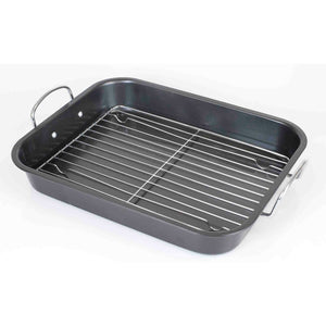 Home Basics Roast Pan with Grill Rack, Grey $10.00 EACH, CASE PACK OF 6