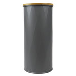 Load image into Gallery viewer, Home Basics Large 2.2 ml Tin Canister with Bamboo Lid, Grey $4.00 EACH, CASE PACK OF 12
