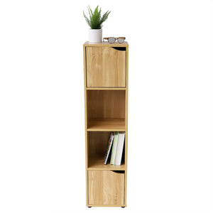 Home Basics 4 Cube MDF Storage Shelf with Doors, Natural $40.00 EACH, CASE PACK OF 1