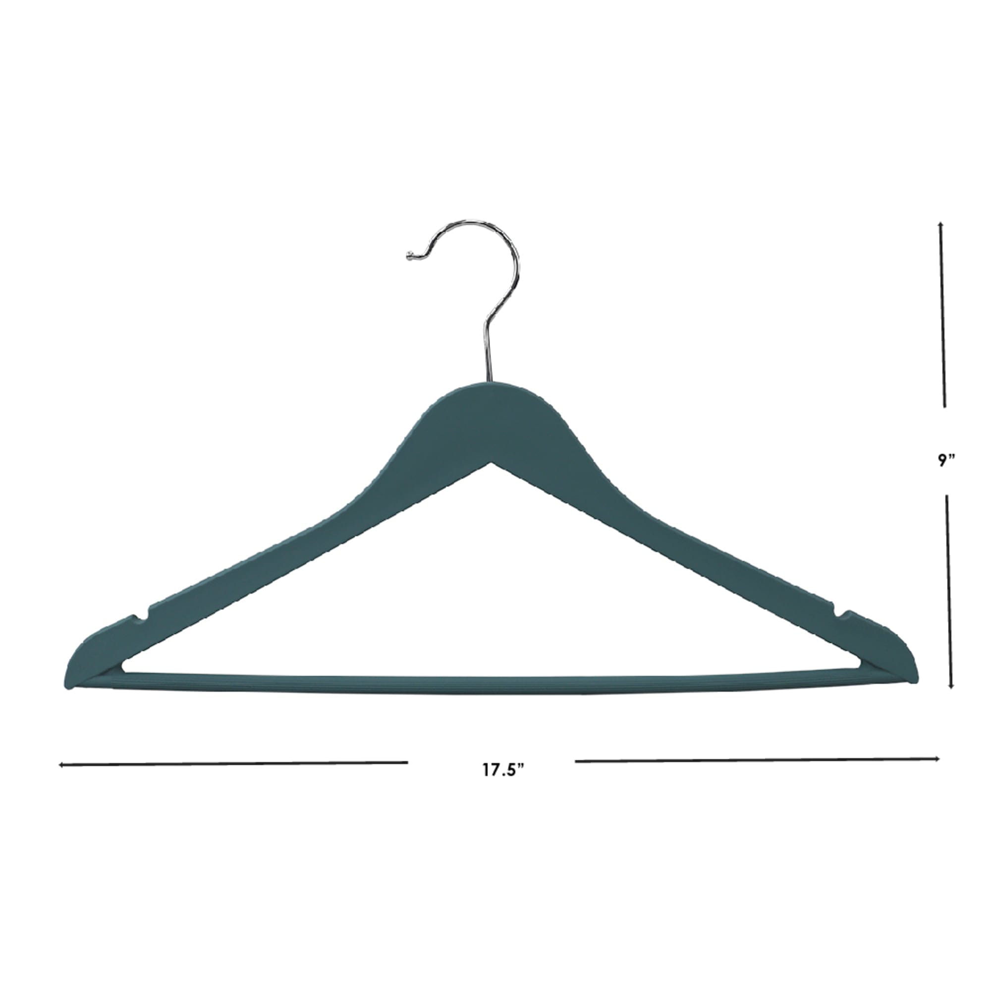 Home Basics 3 Piece Rubberized Hangers, Slate $4.00 EACH, CASE PACK OF 12