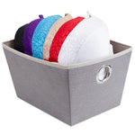 Load image into Gallery viewer, Home Basics Kensington Collection Medium Faux Jute Non-Woven Fabric Open Storage Tote with Grommet Handles $5.00 EACH, CASE PACK OF 12
