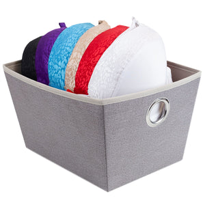 Home Basics Kensington Collection Medium Faux Jute Non-Woven Fabric Open Storage Tote with Grommet Handles $5.00 EACH, CASE PACK OF 12
