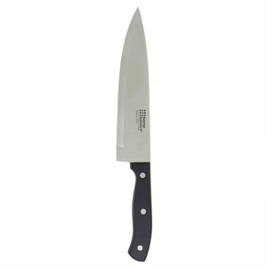Home Basics 8" Stainless Steel Chef Knife with Contoured Bakelite Handle, Black $3.00 EACH, CASE PACK OF 24
