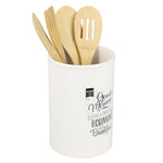 Load image into Gallery viewer, Home Basics Breakfast Ceramic Utensil Crock, White $6.00 EACH, CASE PACK OF 6
