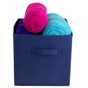 Home Basics Collapsible and Foldable Non-Woven Storage Cube, Navy $3.00 EACH, CASE PACK OF 12