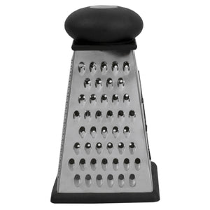 Home Basics 4-Sided Cheese Grater With Rubber Grip, Black $4.00 EACH, CASE PACK OF 24