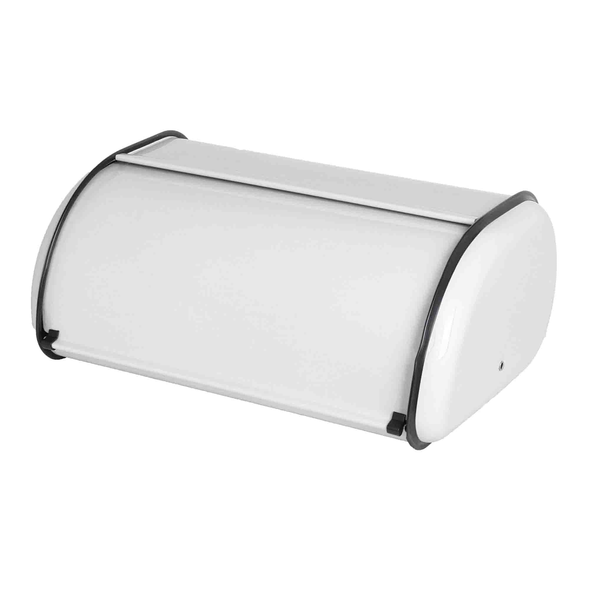 Home Basics Roll-Top Lid Steel Bread Box, White $20.00 EACH, CASE PACK OF 6