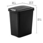 Load image into Gallery viewer, Sterilite 7.5 Gal. TouchTop Wastebasket, Black $15.00 EACH, CASE PACK OF 4
