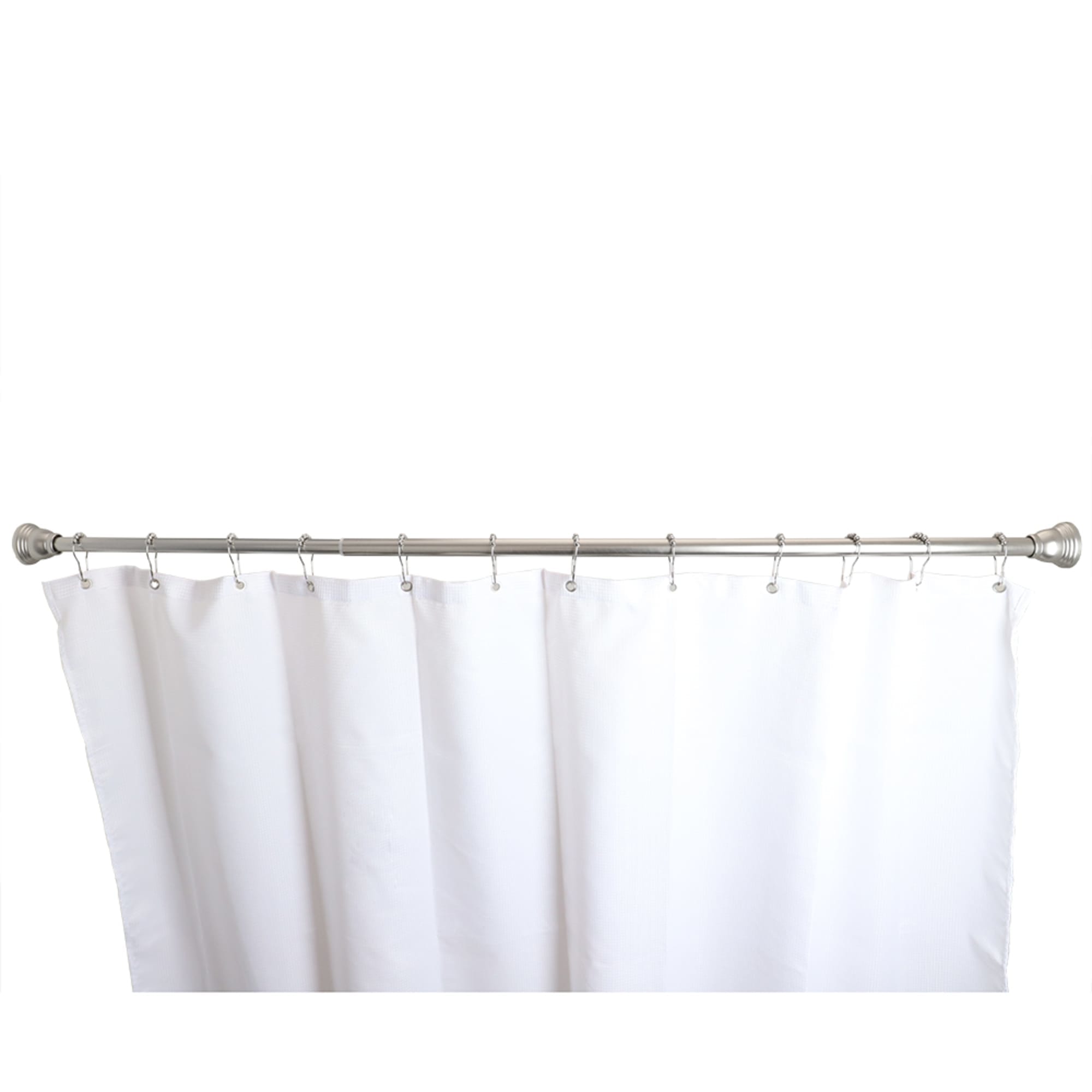 Home Basics Empire 47-72” Adjustable Tension Mounted Straight Steel Shower Curtain Rod, Satin Nickel $12.00 EACH, CASE PACK OF 12