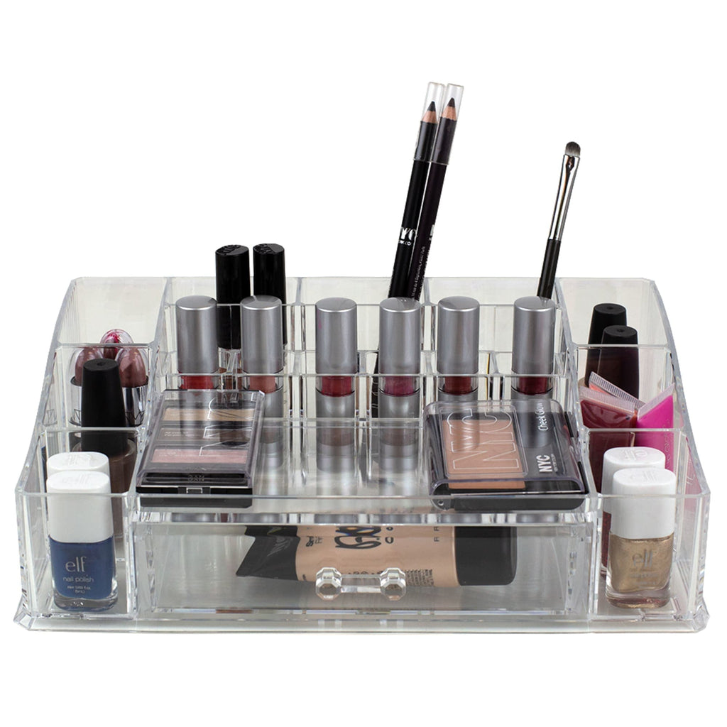 Crushed Diamond Three Compartments Deluxe Cosmetic Makeup Beauty Organizer  /SF-MP043